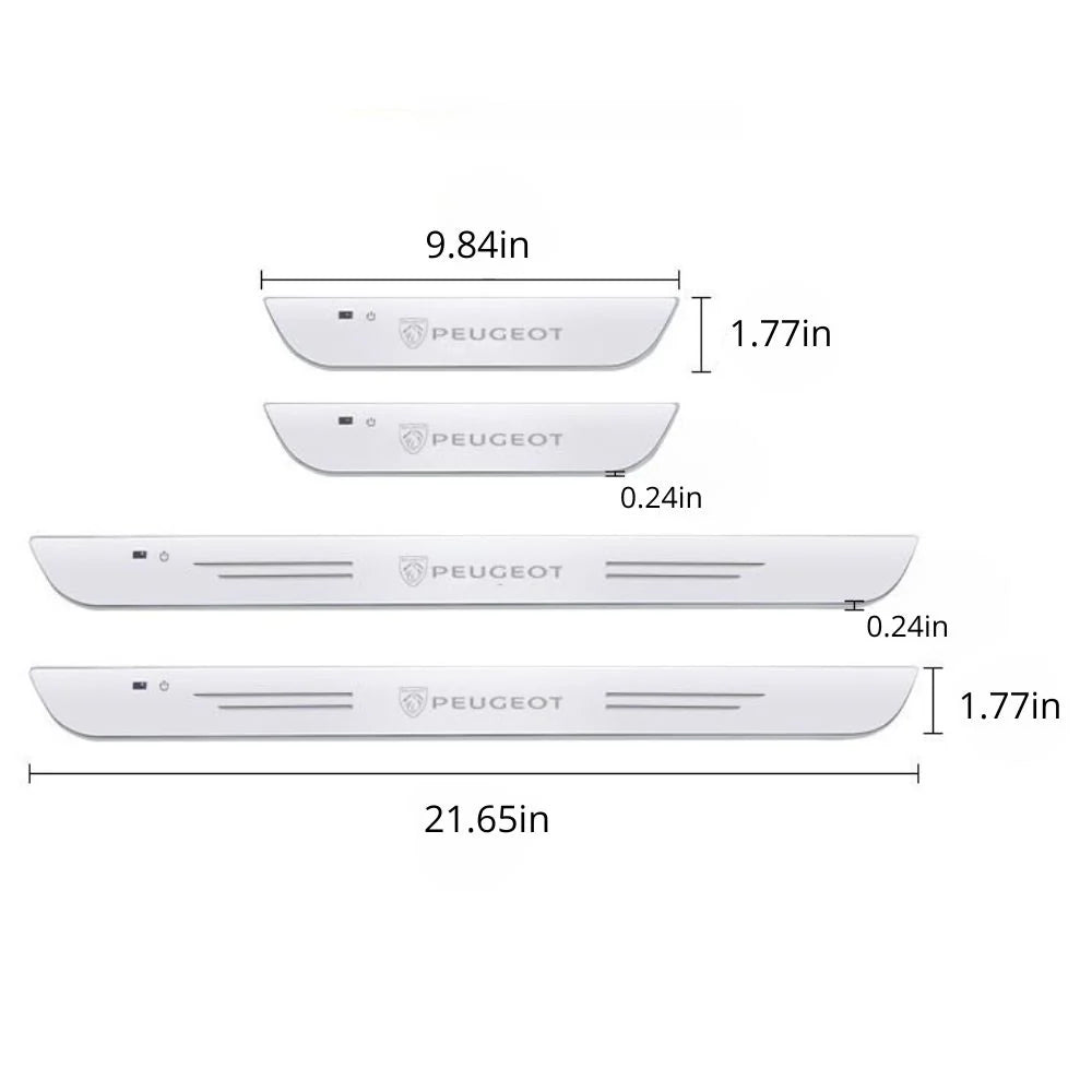 2er-Pack LED-Einstiegsleisten für Autos